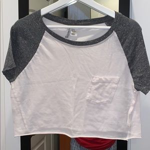 cropped baseball tee